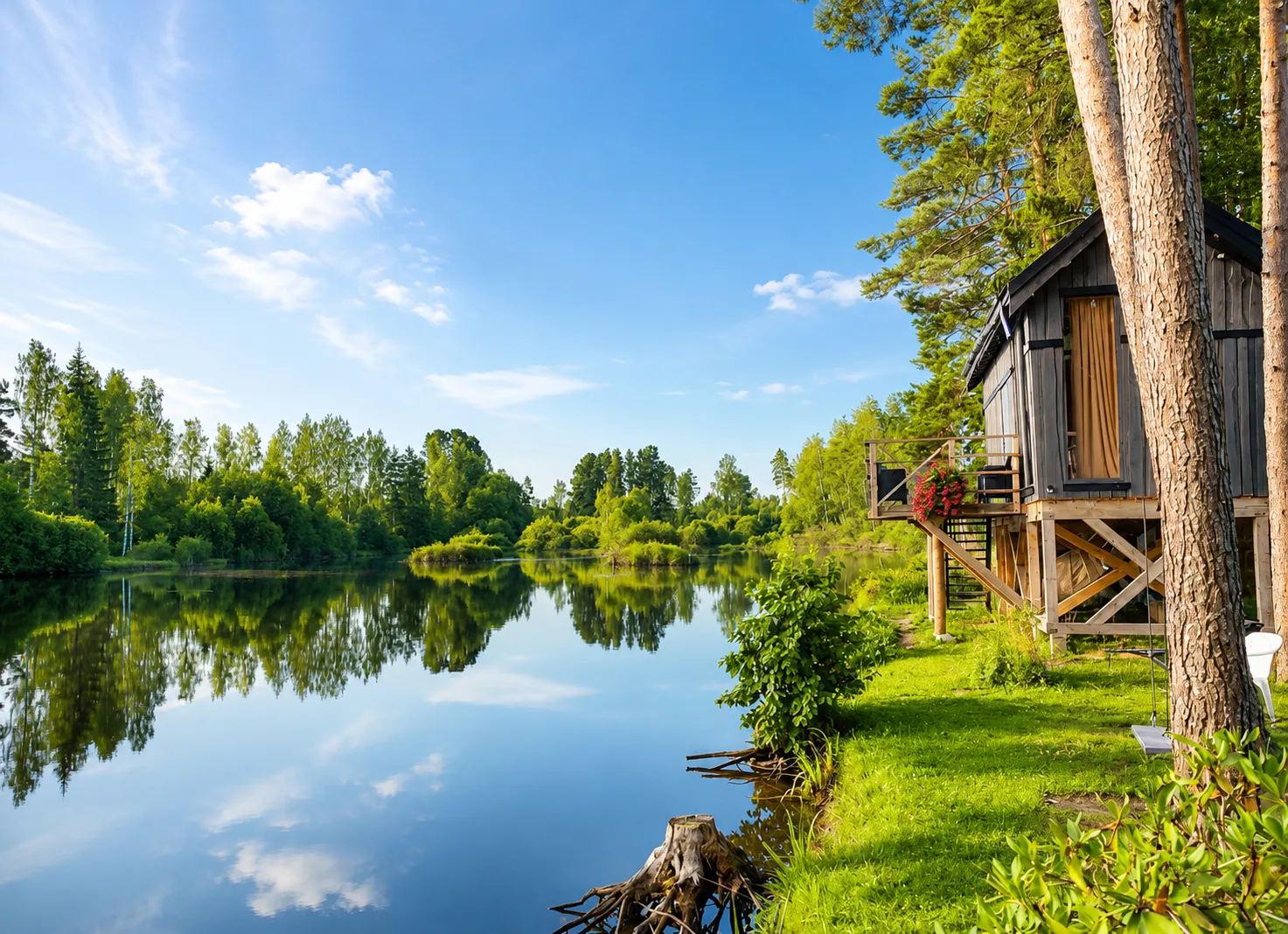 Dragon Treehouse with Hot Tub, Sauna, Private Lake & Deer Park — 4