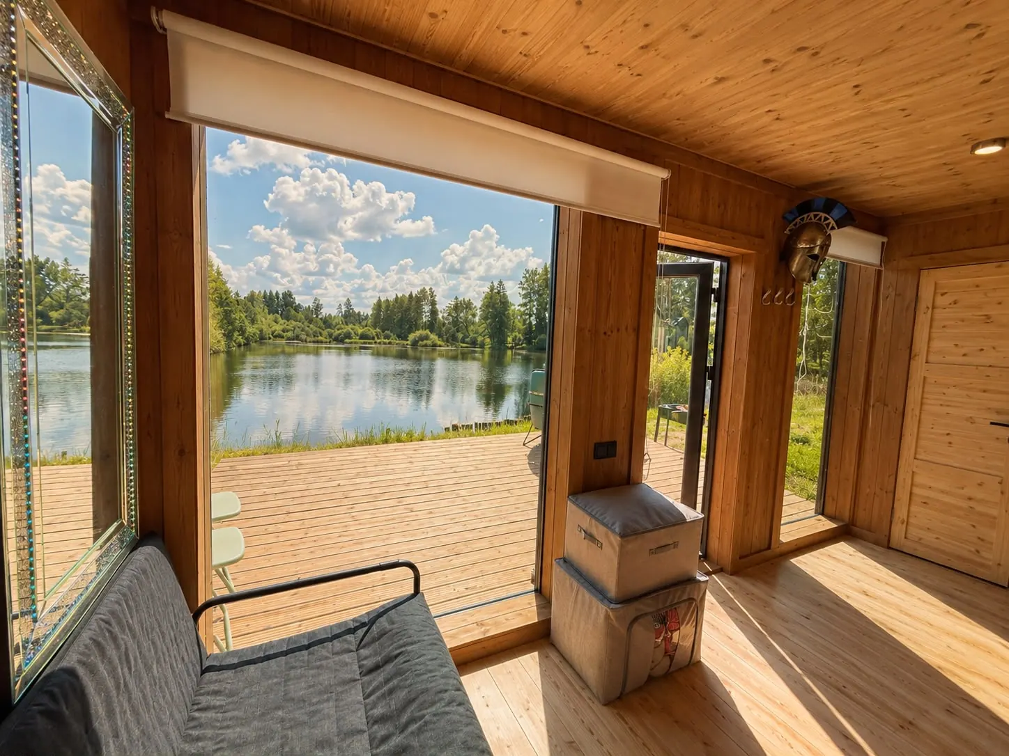 Glass Cabin by the Lake with Deer Park View — 2